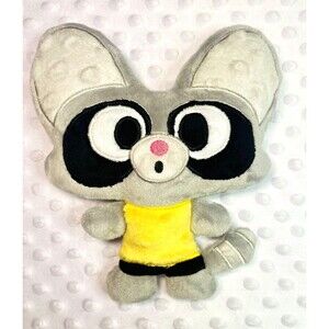 Raccoon On Lingokids Plush Toy 8.5" Tall safe Soft Handmade personalizable Minky